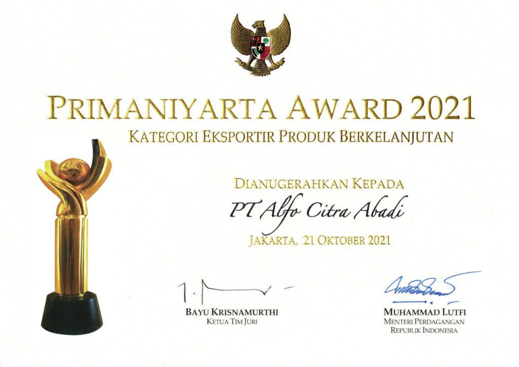 Award-winning aluminium extrusion exporter honored with 2021 Primaniyarta Award.